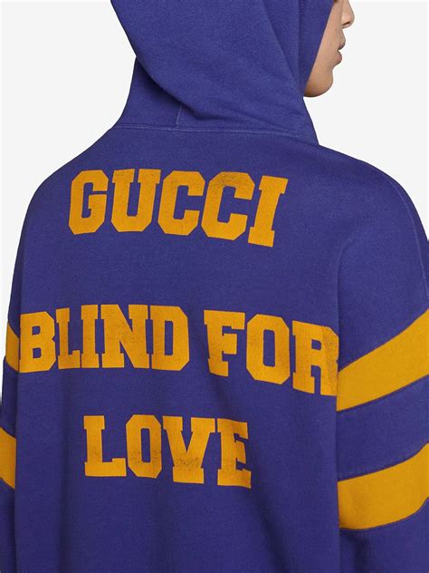 blind for love gucci hoodie|Men's Designer Hoodies .